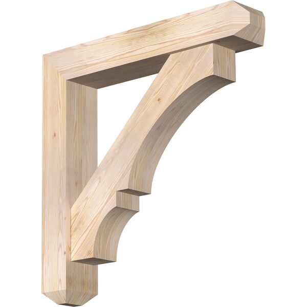 Ekena Millwork Balboa Craftsman Smooth Bracket w/ Offset Brace, Douglas Fir, 7 1/2"W x 42"D x 42"H BKT0806X42X42BOA04SDF - main